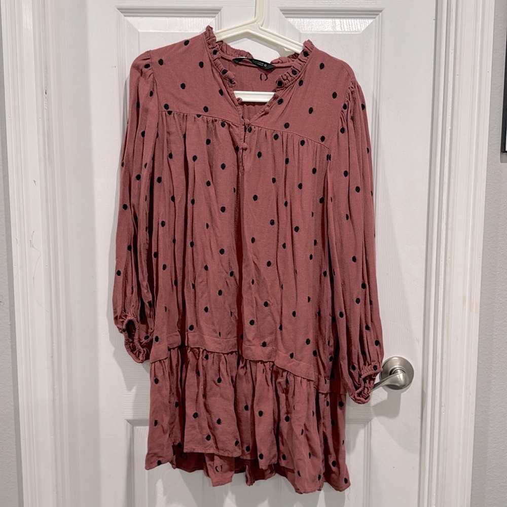 Zara Blush Polka Dot Dress